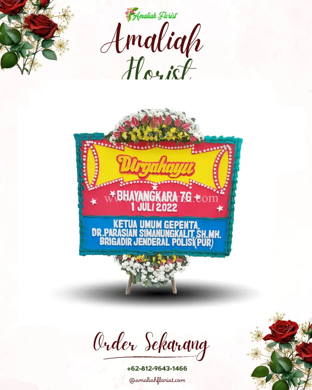 Papan Bunga HUT Ulang Tahun Trompoasri